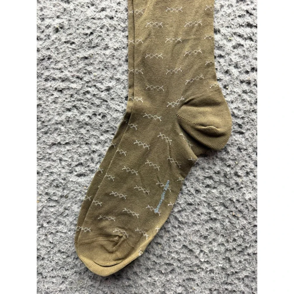 NWT Ermenegildo Zegna Iconic Triple X Knee Socks Bronze One Size Unisex